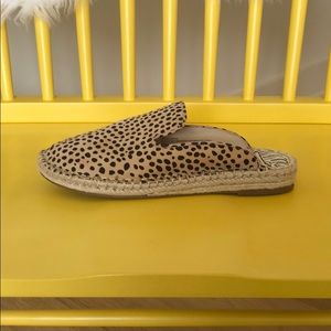 Dolce Vita cheetah print espadrille slides